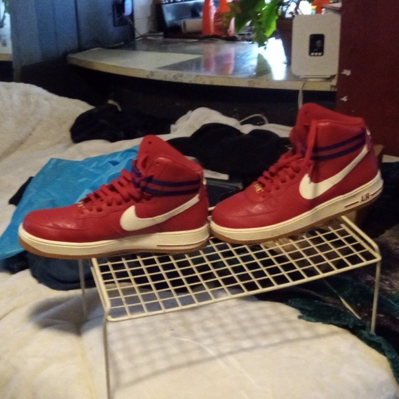 Nike Air Force 1 High 07 Gym Red White Perforated Men’s Size 13 *no laces includ - Picture 3 of 8